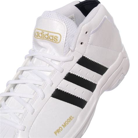 adidas Pro Model 2g Unisex halfhoog, wit, zwart, 41 EU 